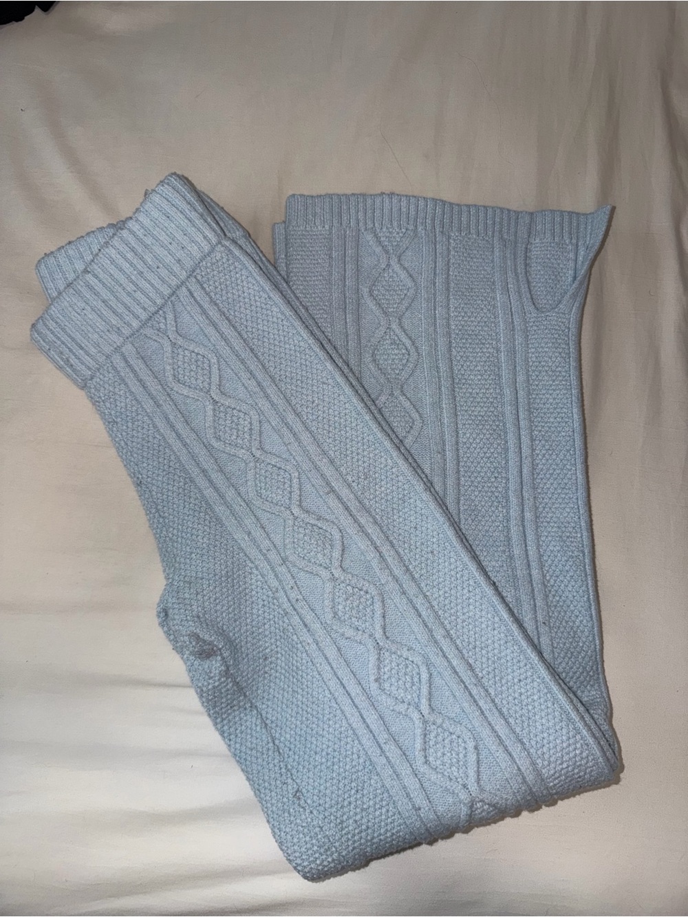 wild fable Light Blue Cable Knit Men's Socks